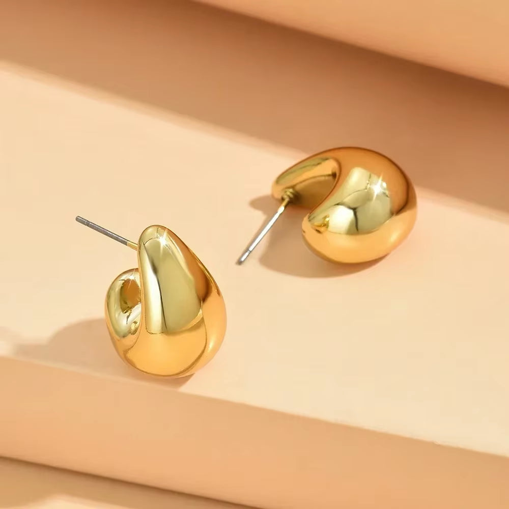 Vintage Chunky Dome Drop Earrings for Women