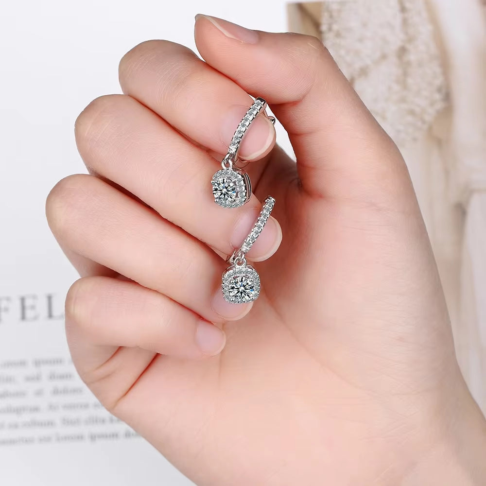 Moissanite Huggie Hoop Earring for Women