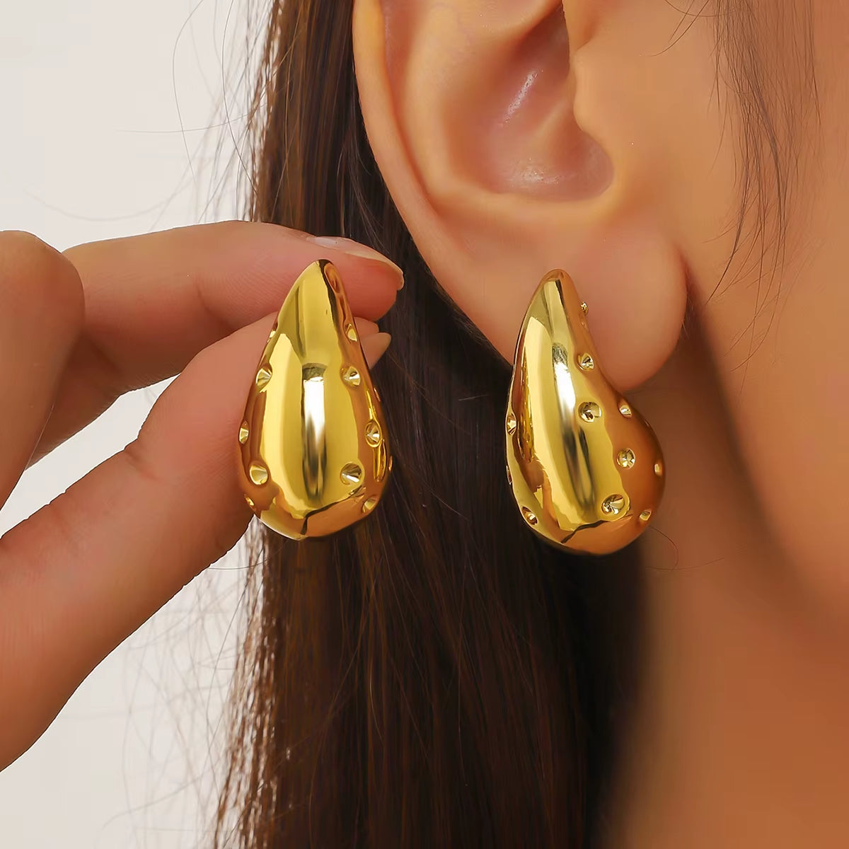 Tear Drop Pendant Earrings