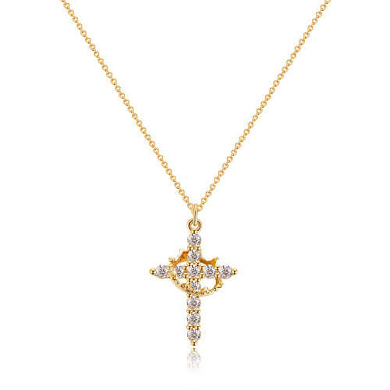 Crown Cross Necklace
