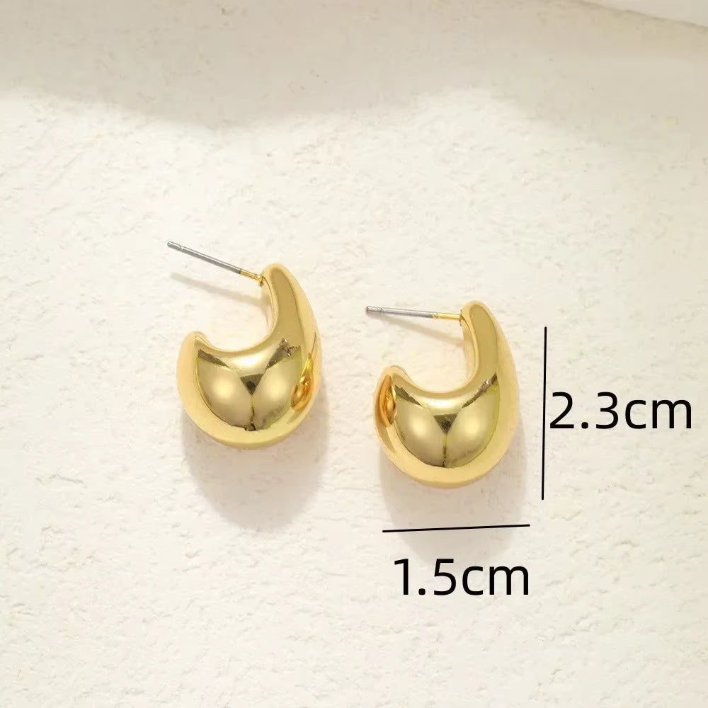 Vintage Chunky Dome Drop Earrings for Women