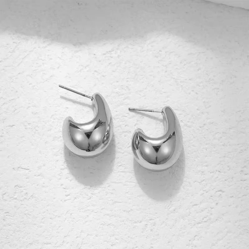 Vintage Chunky Dome Drop Earrings for Women