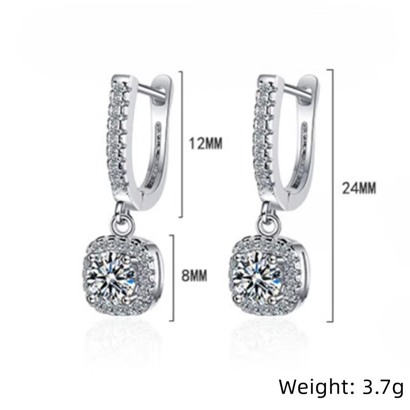 Moissanite Huggie Hoop Earring for Women