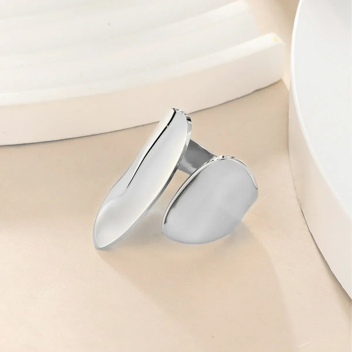 Stainless Steel Metal Heart Rings for Women & Men