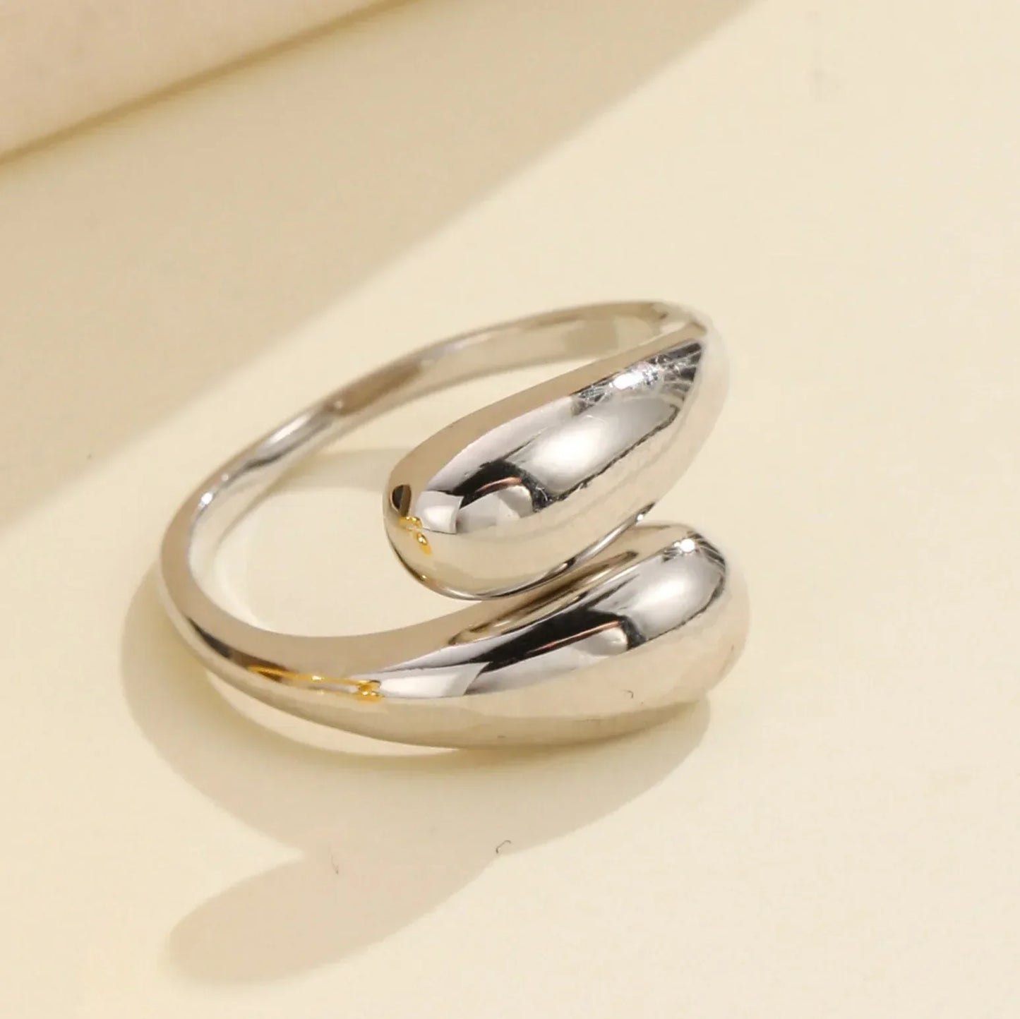 Stainless Steel Metal Heart Rings for Women & Men