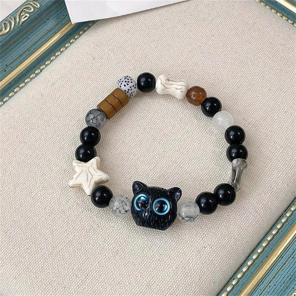 Matching Couples Friendship Bracelets for Women & Men Luminous Glow in the Dark Cat