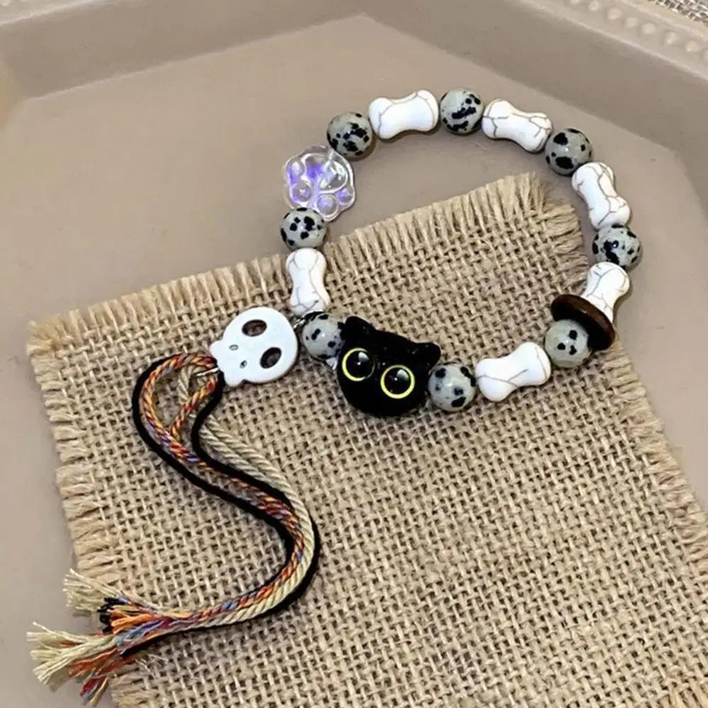 Matching Couples Friendship Bracelets for Women & Men Luminous Glow in the Dark Cat