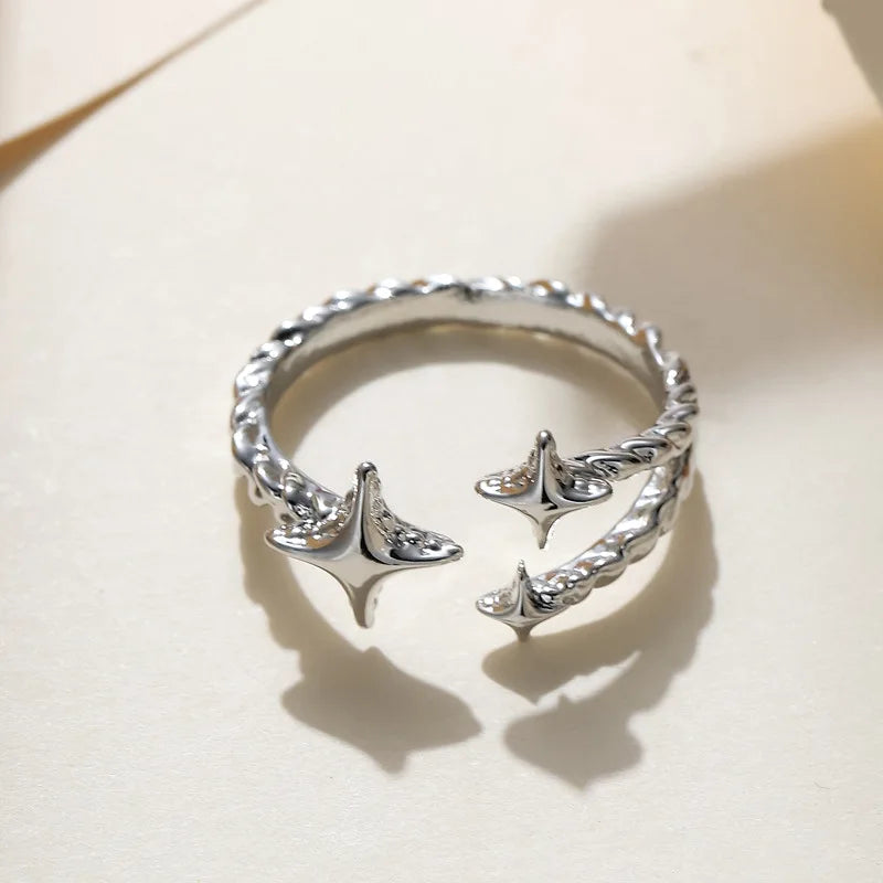 Stainless Steel Metal Heart Rings for Women & Men