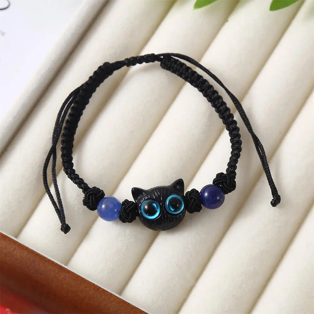 Matching Couples Friendship Bracelets for Women & Men Luminous Glow in the Dark Cat