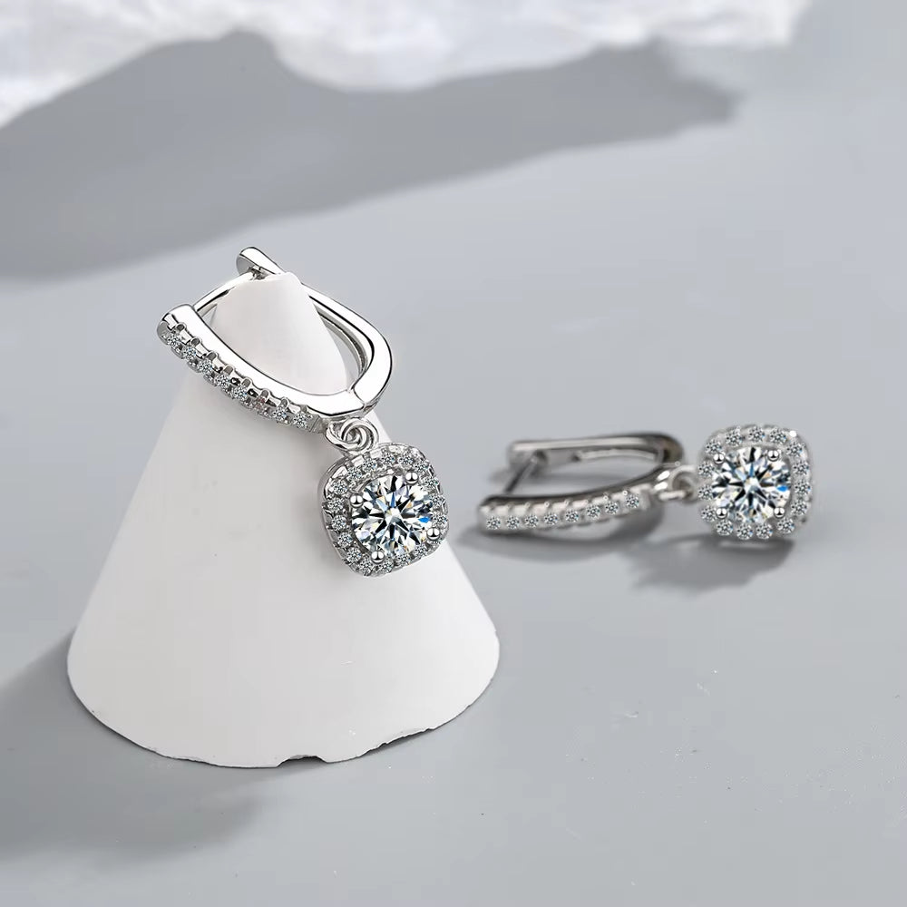 Moissanite Huggie Hoop Earring for Women