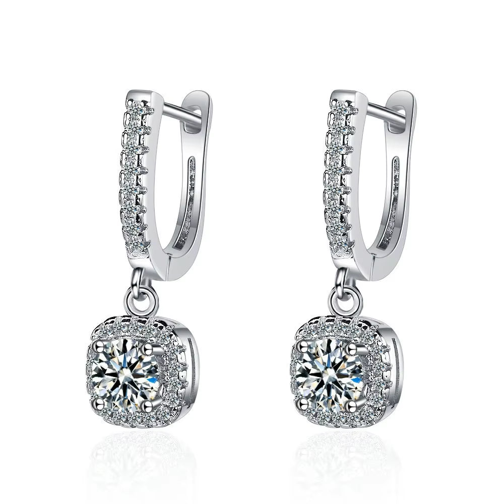 Moissanite Huggie Hoop Earring for Women