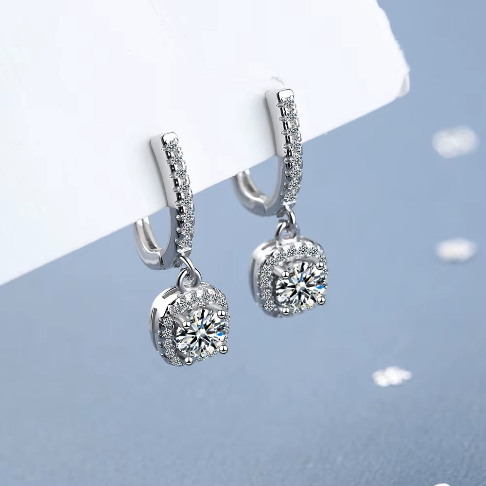 Moissanite Huggie Hoop Earring for Women