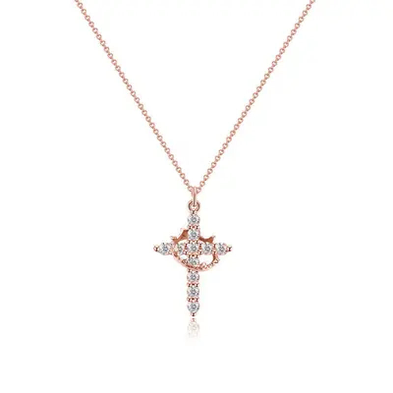 Crown Cross Necklace