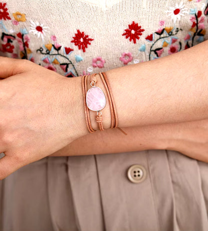 High End Wrap Bracelet Natural Stones Amazonite Boho Long Friendship Bracelet Statement Bracelets Women Gifts Dropshipping
