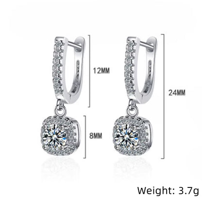 Moissanite Huggie Hoop Earring for Women 