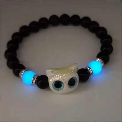 Matching Couples Friendship Bracelets for Women & Men Luminous Glow in the Dark Cat
