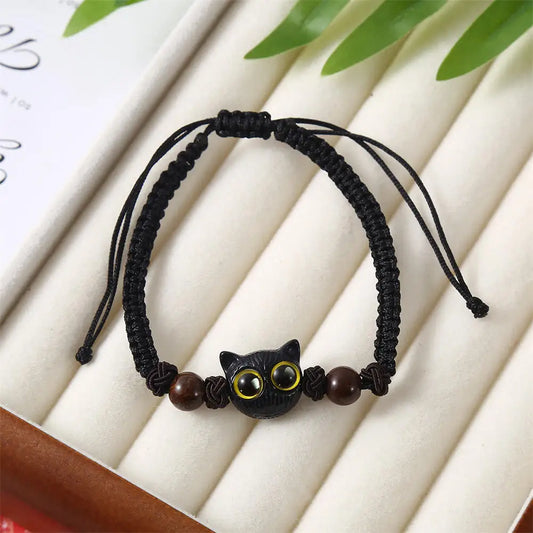 Matching Couples Friendship Bracelets for Women & Men Luminous Glow in the Dark Cat