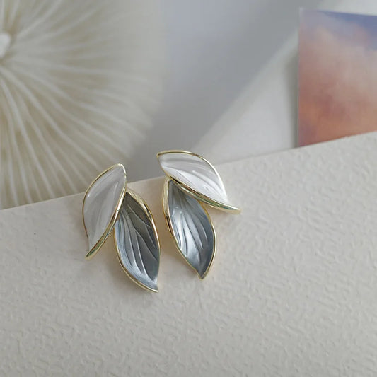 Leaf Stud Earrings for Women 