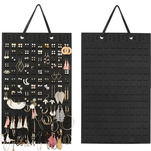 New Double Wall Mounted Jewelry Bag Jewelry Display Felt Earrings Storage Bag Necklace Ring Jewelry Organizer Packaging